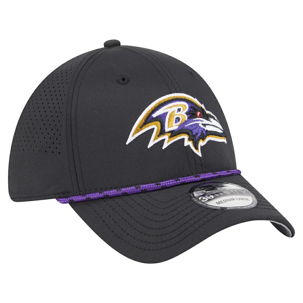 Baltimore Ravens New Era Perforated 39THIRTY Flex Hat - Black outlet