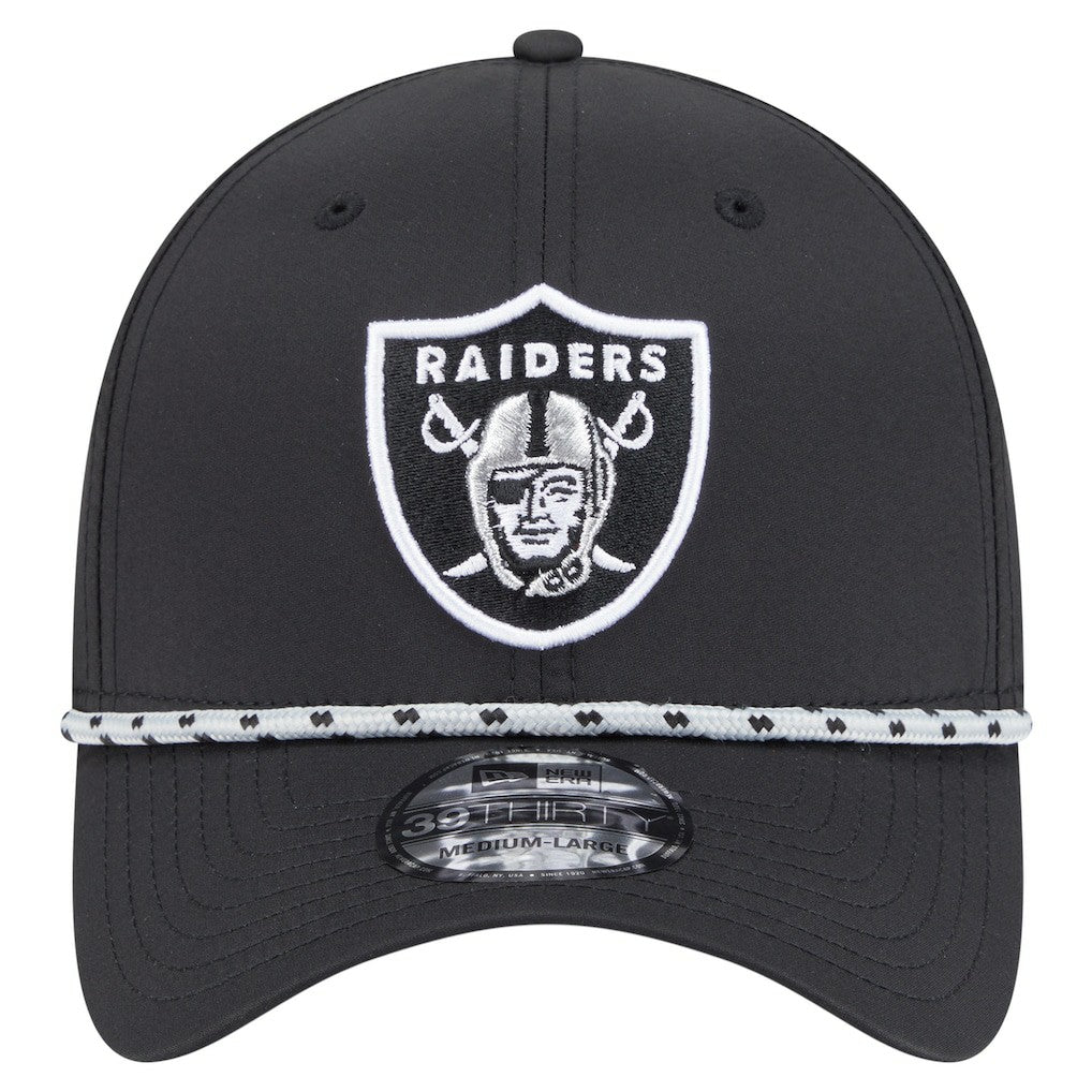 Las Vegas Raiders New Era Perforated 39THIRTY Flex Hat - Black on sale