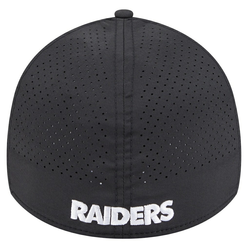 Las Vegas Raiders New Era Perforated 39THIRTY Flex Hat - Black on sale