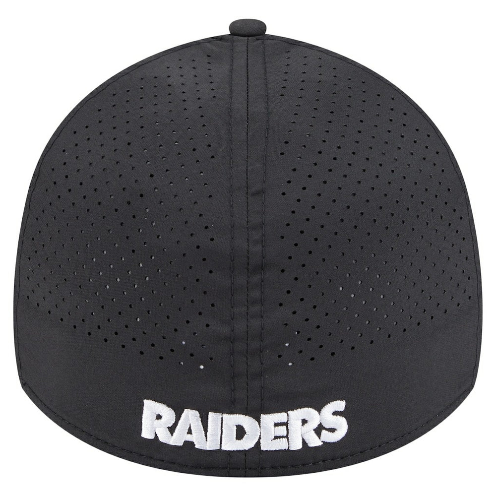 Las Vegas Raiders New Era Perforated 39THIRTY Flex Hat - Black on sale