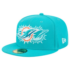 Miami Dolphins New Era Tri-Hit 59FIFTY Fitted Hat - Aqua online