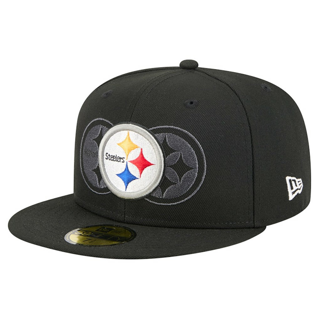 Pittsburgh Steelers New Era Tri-Hit 59FIFTY Fitted Hat - Black discount