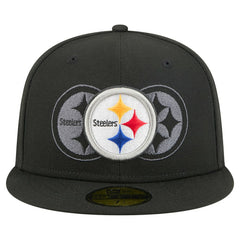 Pittsburgh Steelers New Era Tri-Hit 59FIFTY Fitted Hat - Black discount