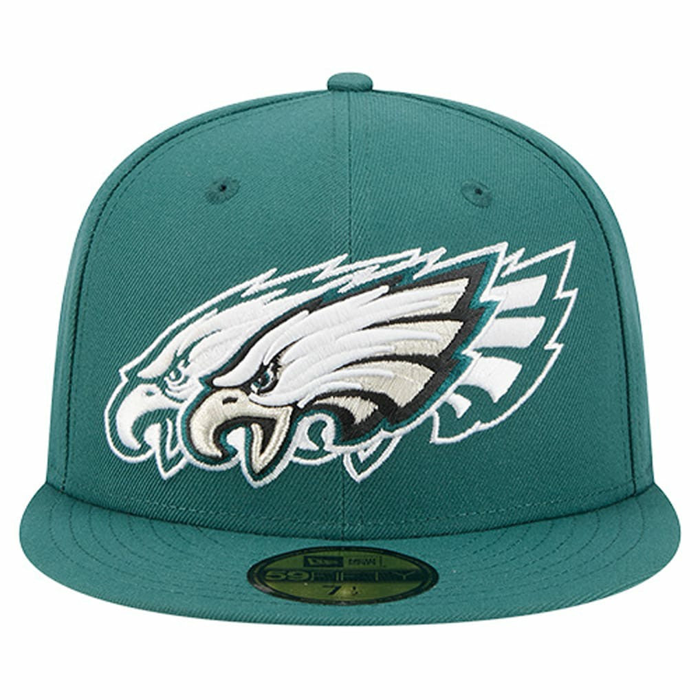 Philadelphia Eagles New Era Tri-Hit 59FIFTY Fitted Hat - Midnight Green outlet
