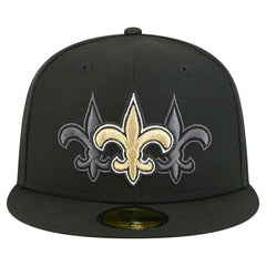 New Orleans Saints New Era Tri-Hit 59FIFTY Fitted Hat - Black cheap