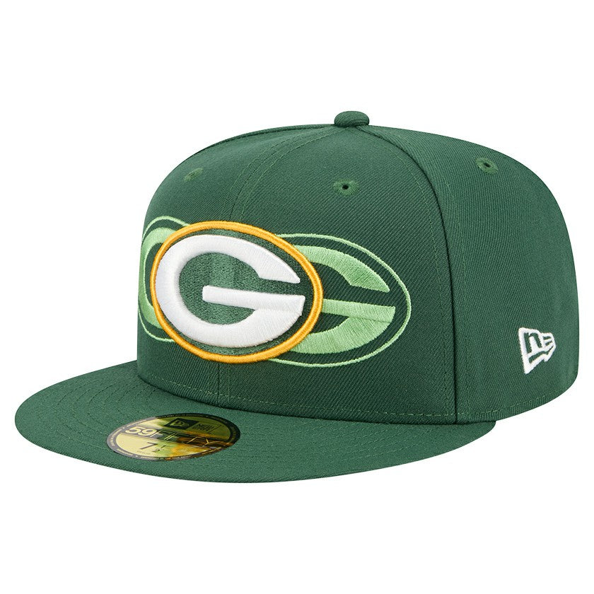 Green Bay Packers New Era Tri-Hit 59FIFTY Fitted Hat - Green outlet
