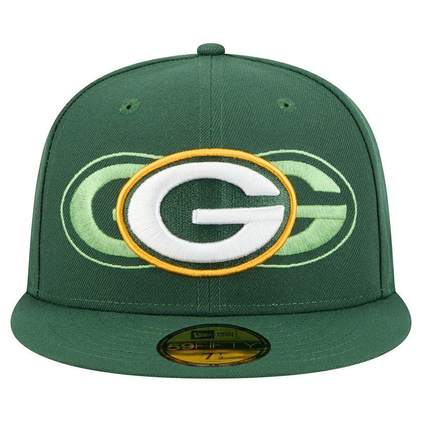Green Bay Packers New Era Tri-Hit 59FIFTY Fitted Hat - Green outlet