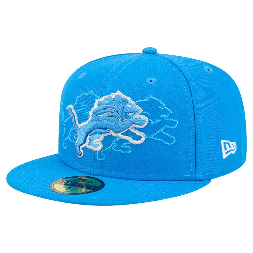 Detroit Lions New Era Tri-Hit 59FIFTY Fitted Hat - Blue sale