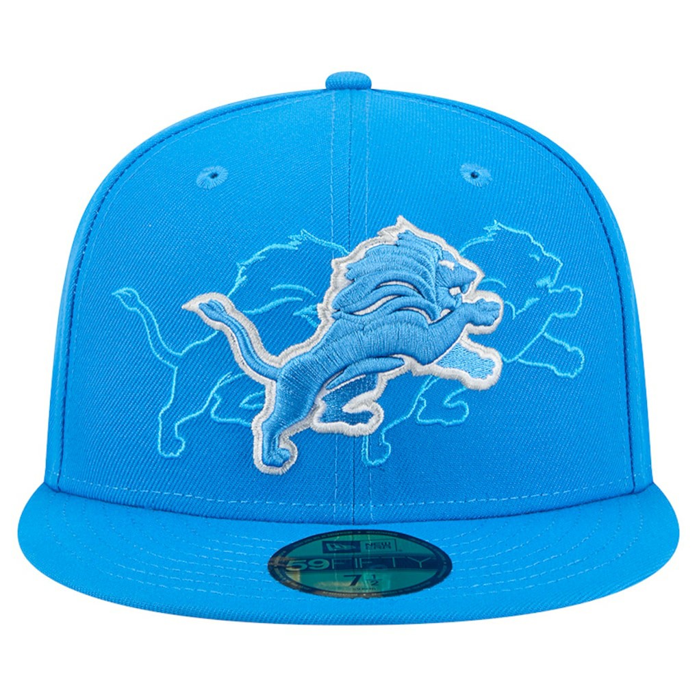 Detroit Lions New Era Tri-Hit 59FIFTY Fitted Hat - Blue sale