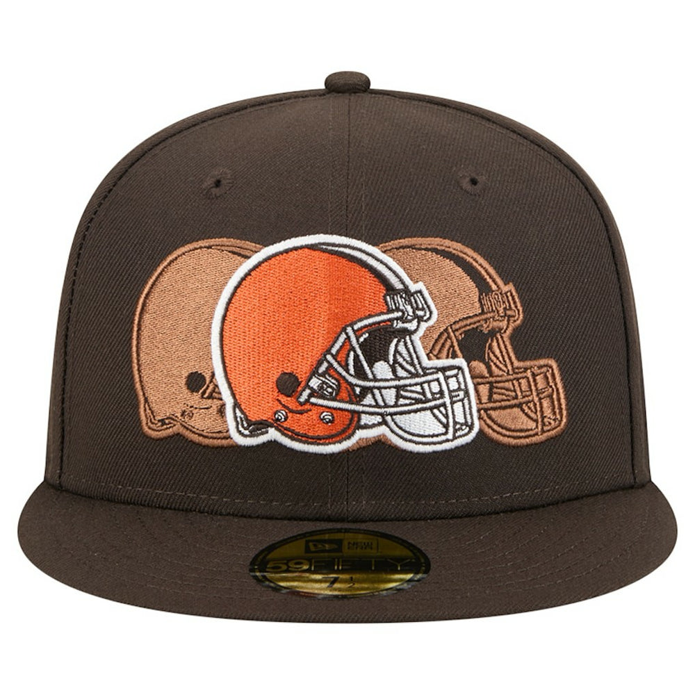 Cleveland Browns New Era Tri-Hit 59FIFTY Fitted Hat - Brown for sale