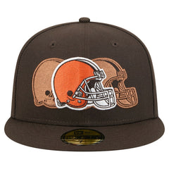 Cleveland Browns New Era Tri-Hit 59FIFTY Fitted Hat - Brown for sale