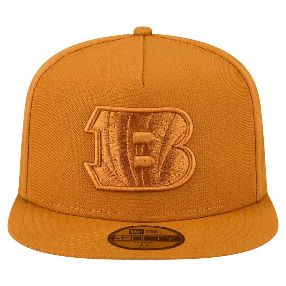 Cincinnati Bengals New Era Color Pack A-Frame 59FIFTY Fitted Hat - Brown discount