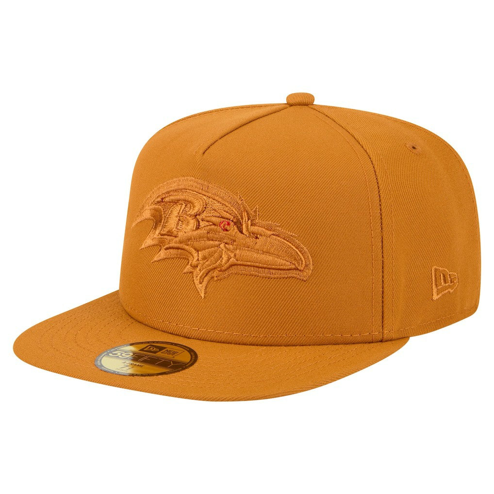 Baltimore Ravens New Era Color Pack A-Frame 59FIFTY Fitted Hat - Brown cheap