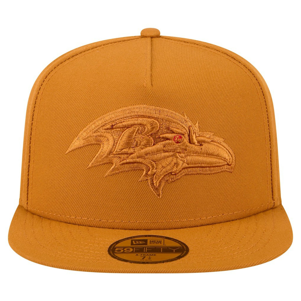 Baltimore Ravens New Era Color Pack A-Frame 59FIFTY Fitted Hat - Brown cheap