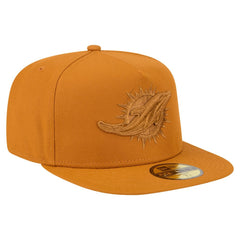 Miami Dolphins New Era Color Pack A-Frame 59FIFTY Fitted Hat - Brown discount
