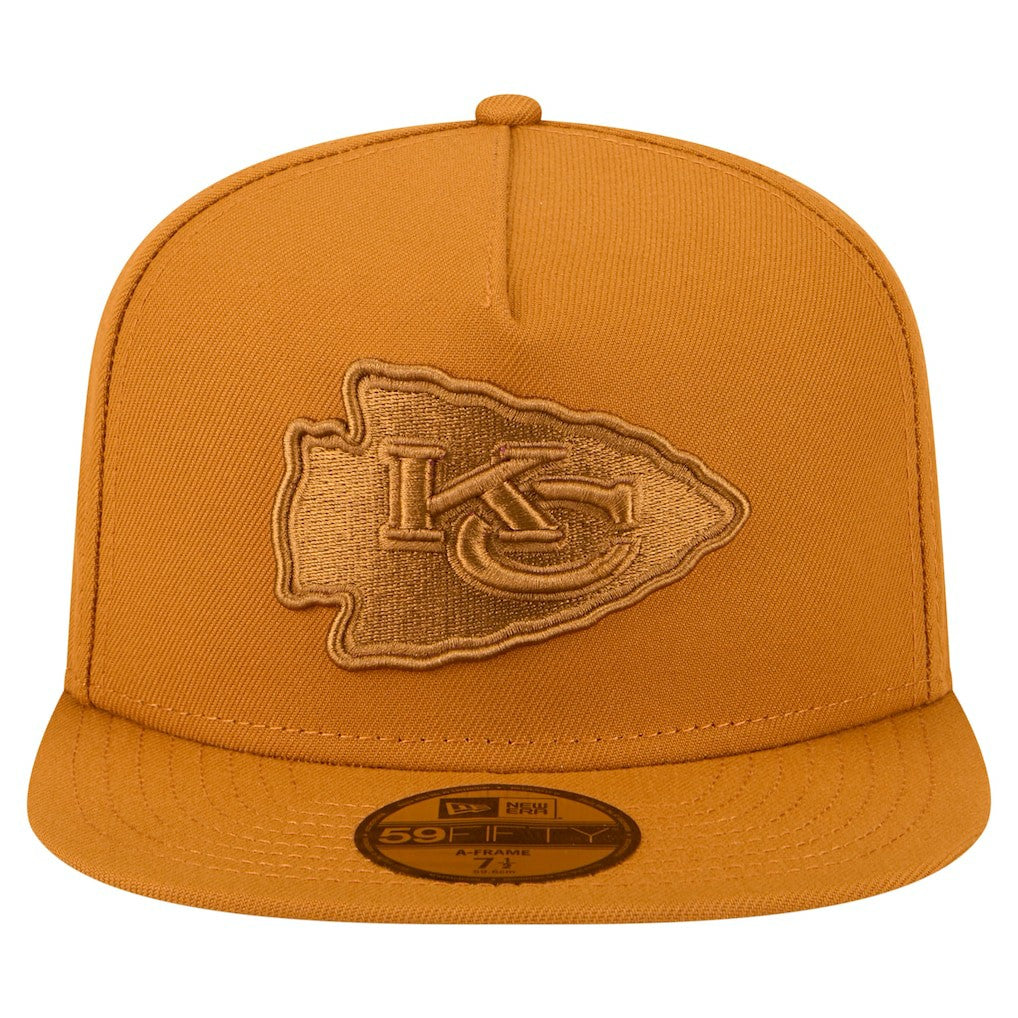 Kansas City Chiefs New Era Color Pack A-Frame 59FIFTY Fitted Hat - Brown outlet