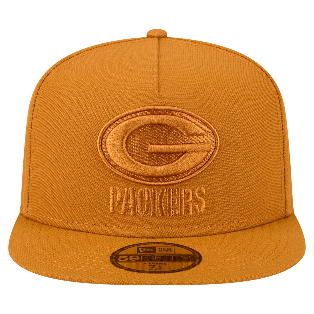 Green Bay Packers New Era Color Pack A-Frame 59FIFTY Fitted Hat - Brown for sale