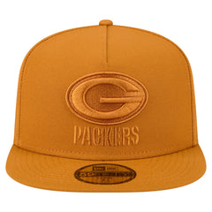 Green Bay Packers New Era Color Pack A-Frame 59FIFTY Fitted Hat - Brown for sale