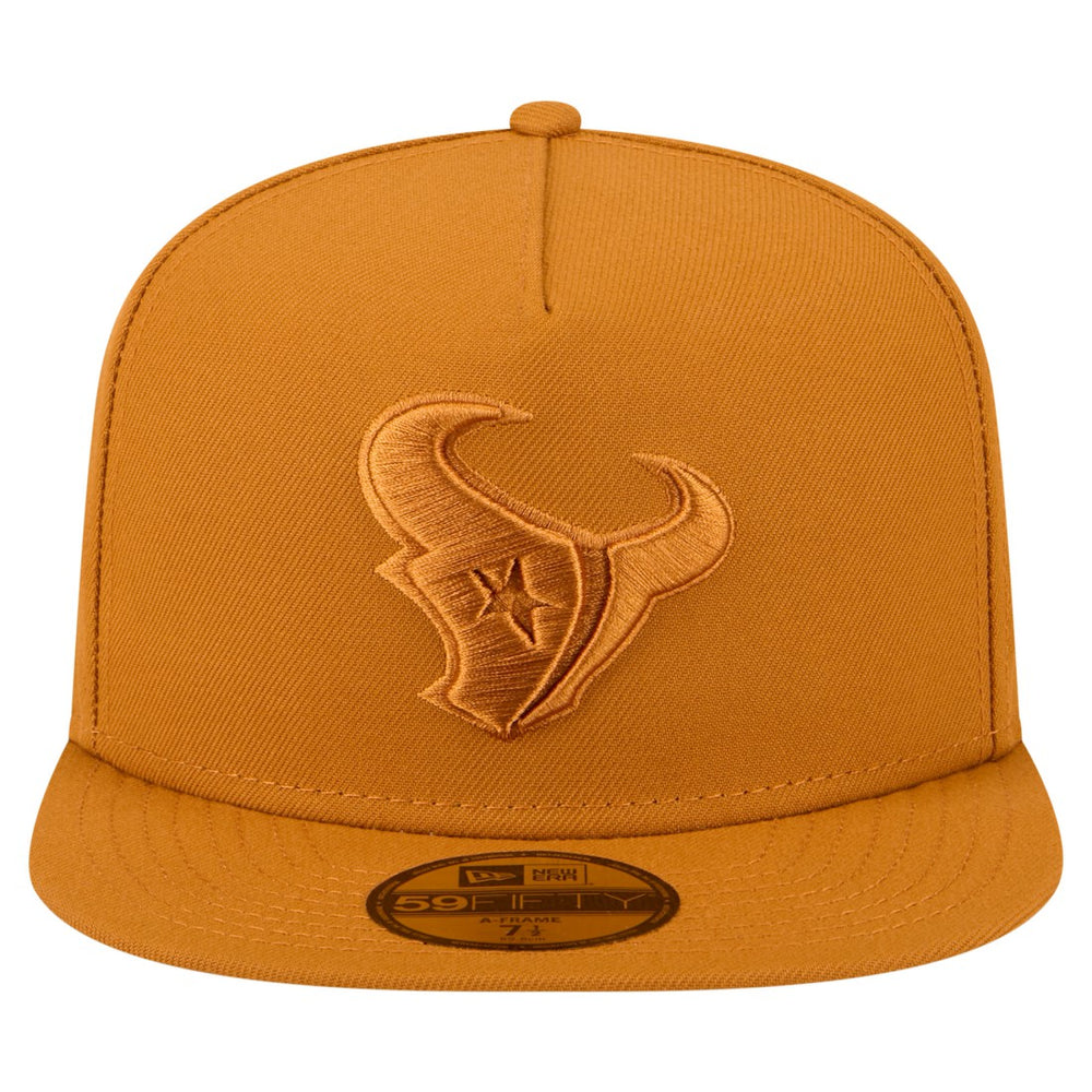 Houston Texans New Era Color Pack A-Frame 59FIFTY Fitted Hat - Brown on sale