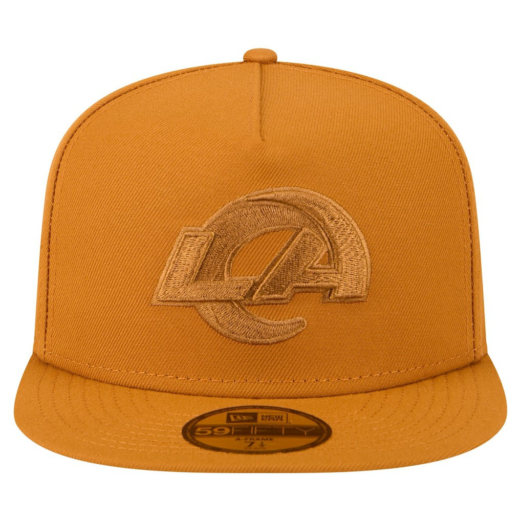 Los Angeles Rams New Era Color Pack A-Frame 59FIFTY Fitted Hat - Brown on sale