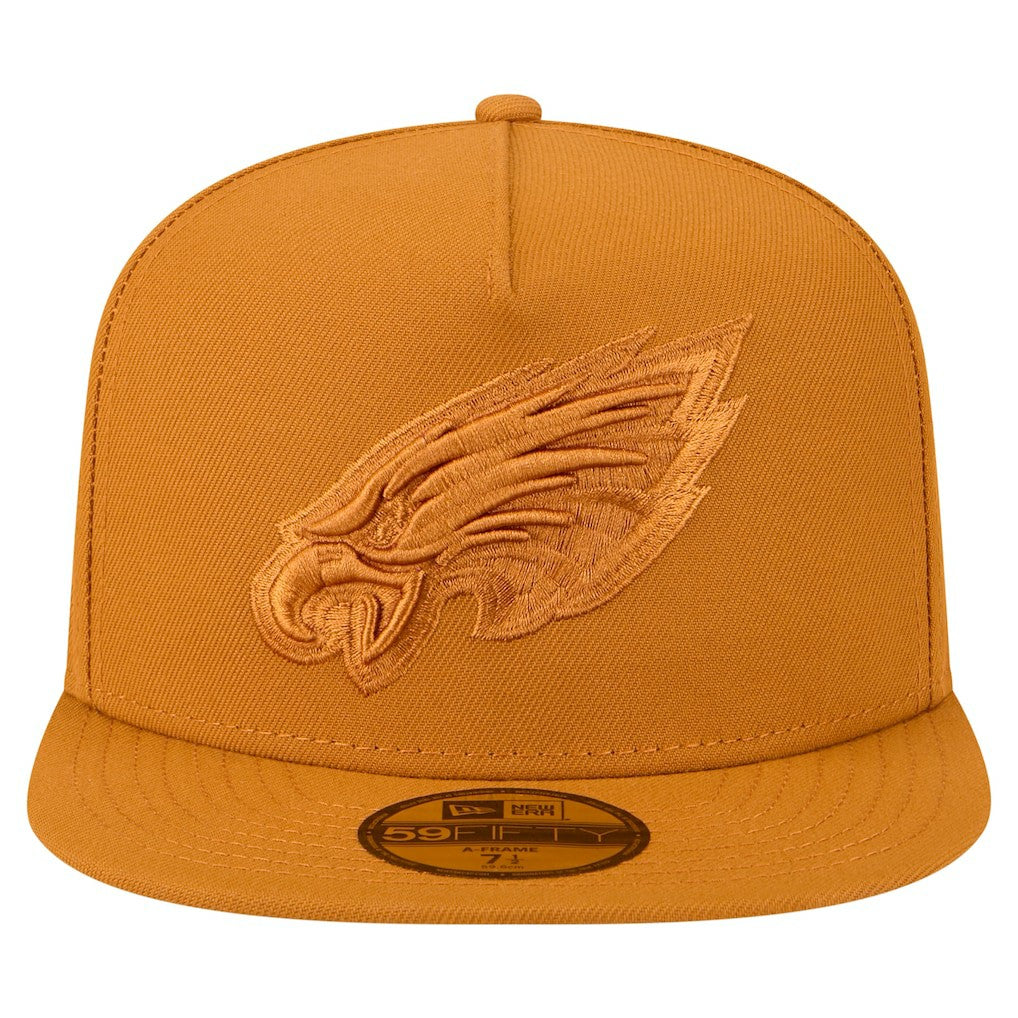 Philadelphia Eagles New Era Color Pack A-Frame 59FIFTY Fitted Hat - Brown sale