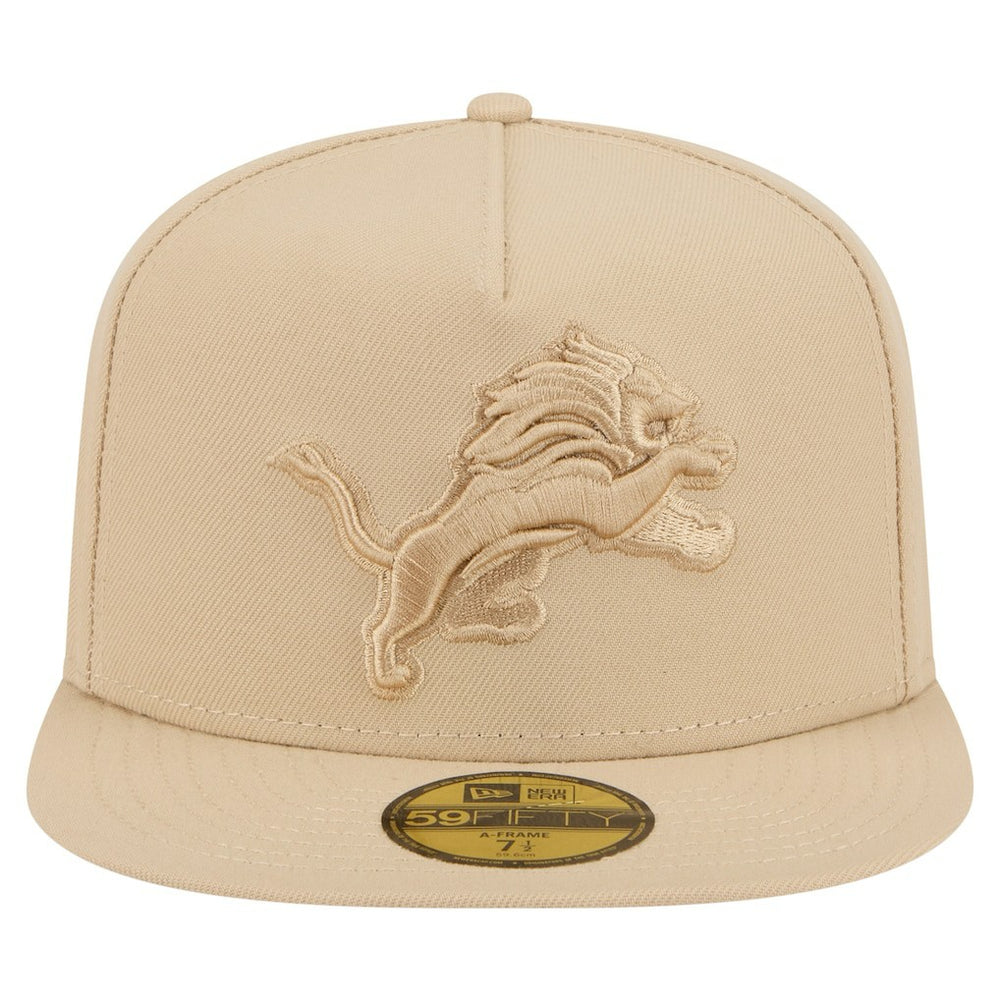 Detroit Lions New Era Color Pack A-Frame 59FIFTY Fitted Hat - Light Beige sale
