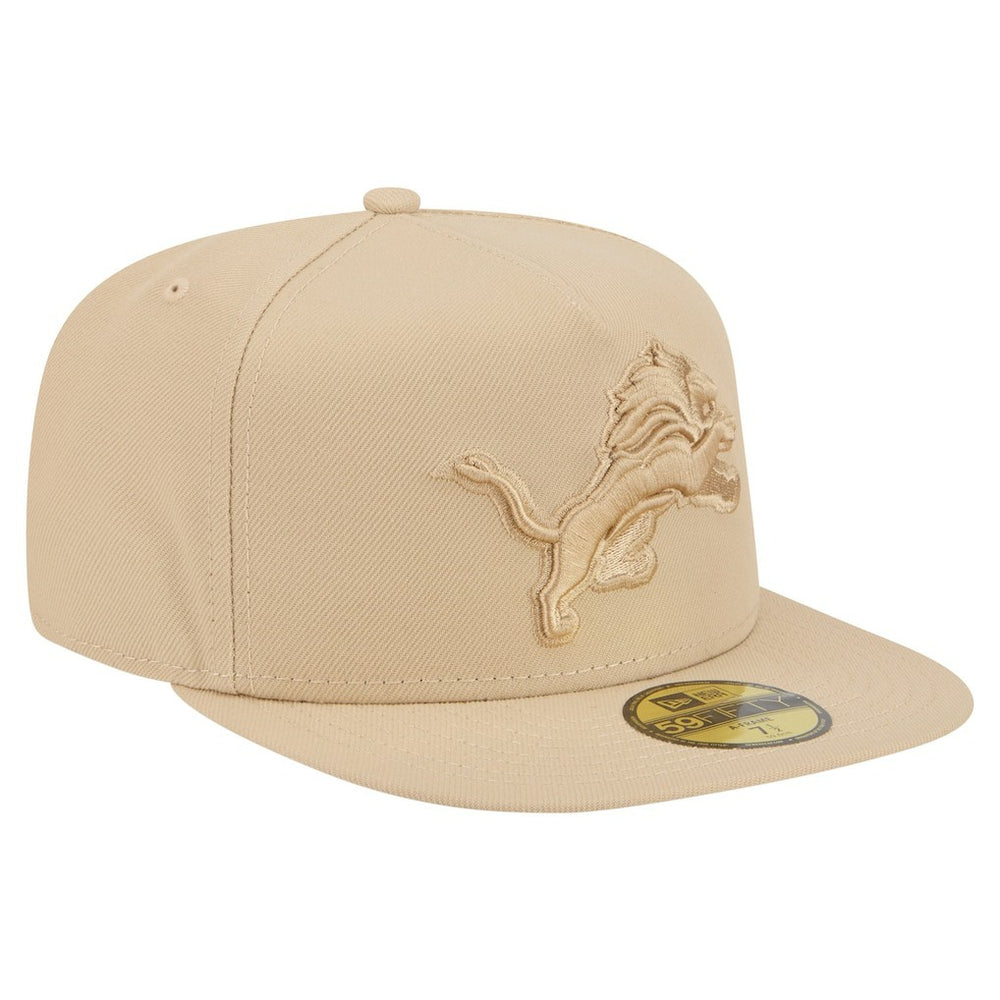 Detroit Lions New Era Color Pack A-Frame 59FIFTY Fitted Hat - Light Beige sale