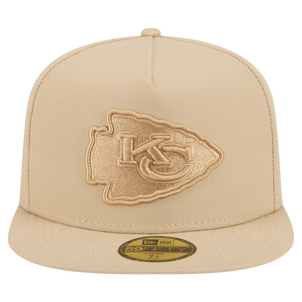 Kansas City Chiefs New Era Color Pack A-Frame 59FIFTY Fitted Hat - Light Beige discount