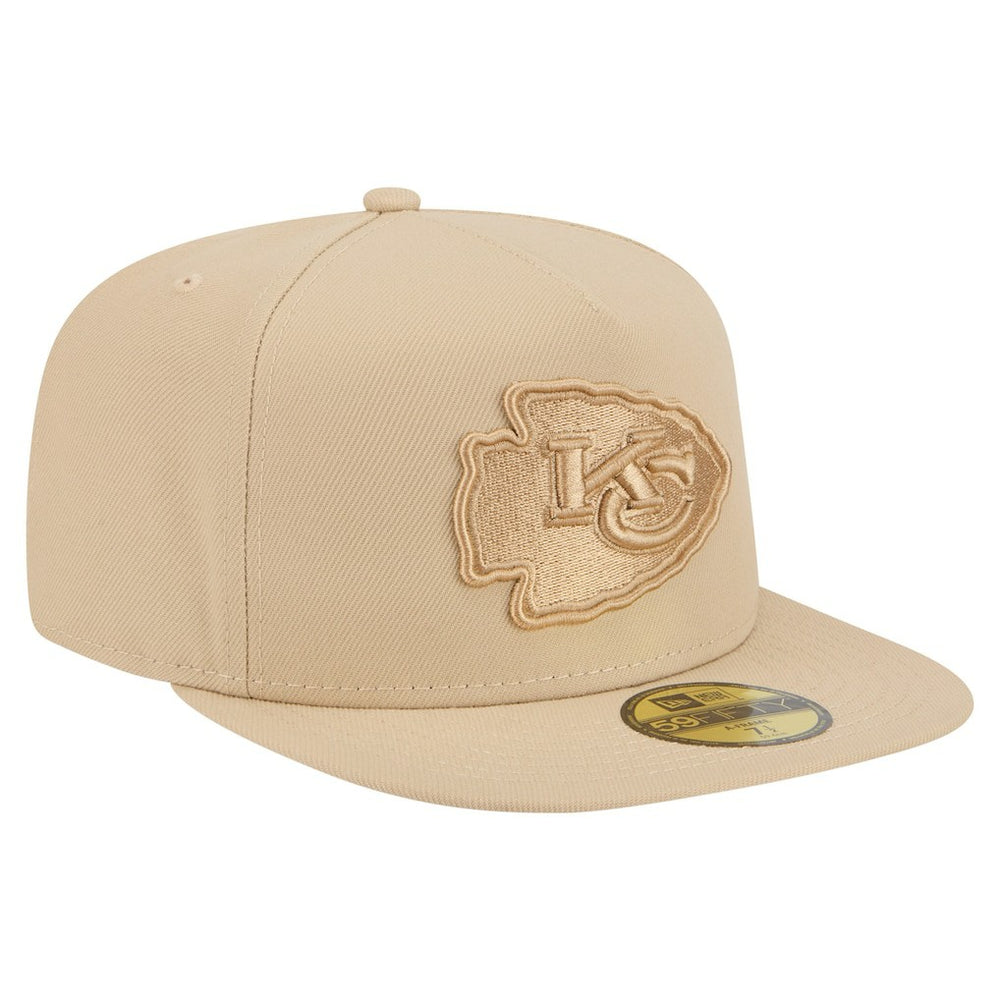 Kansas City Chiefs New Era Color Pack A-Frame 59FIFTY Fitted Hat - Light Beige discount
