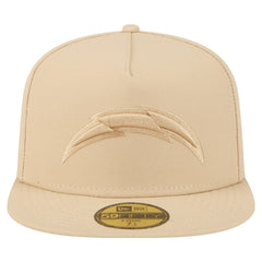 Los Angeles Chargers New Era Color Pack A-Frame 59FIFTY Fitted Hat - Beige on sale