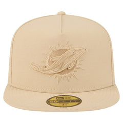 Miami Dolphins New Era Color Pack A-Frame 59FIFTY Fitted Hat - Light Beige outlet