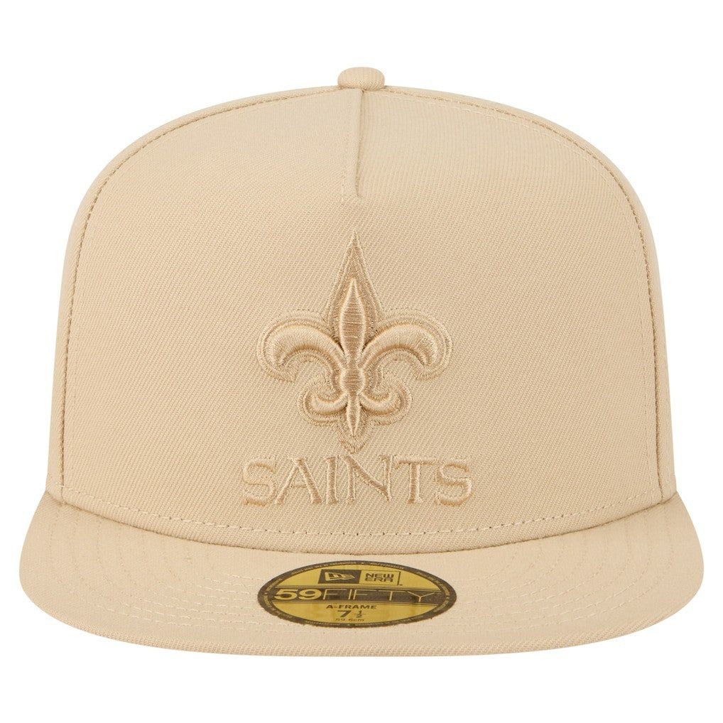New Orleans Saints New Era Color Pack A-Frame 59FIFTY Fitted Hat - Light Beige outlet