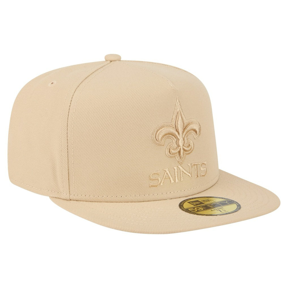 New Orleans Saints New Era Color Pack A-Frame 59FIFTY Fitted Hat - Light Beige outlet