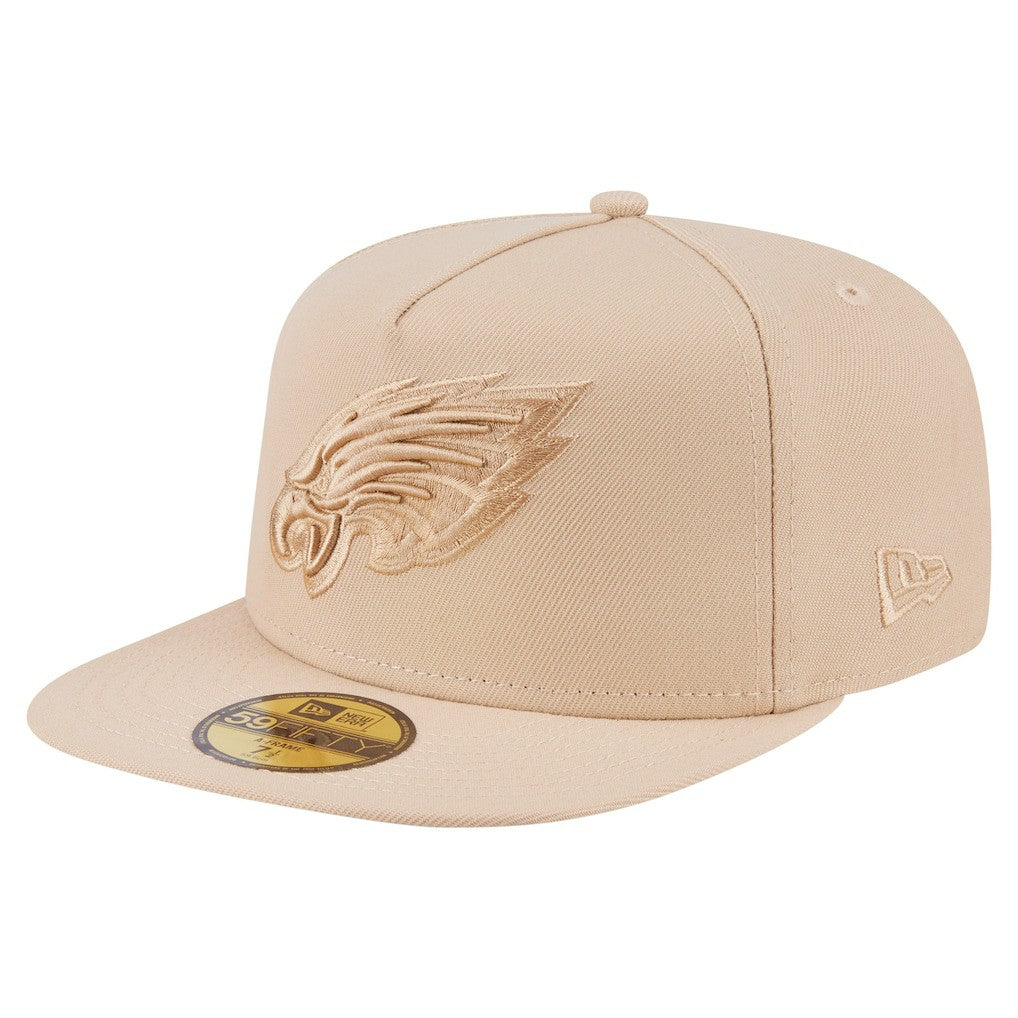 Philadelphia Eagles New Era Color Pack A-Frame 59FIFTY Fitted Hat - Light Beige outlet
