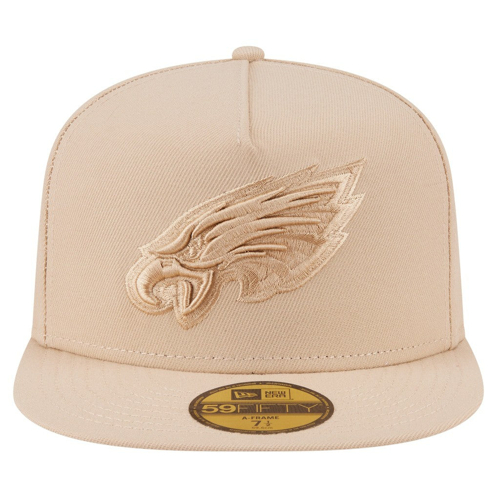 Philadelphia Eagles New Era Color Pack A-Frame 59FIFTY Fitted Hat - Light Beige outlet