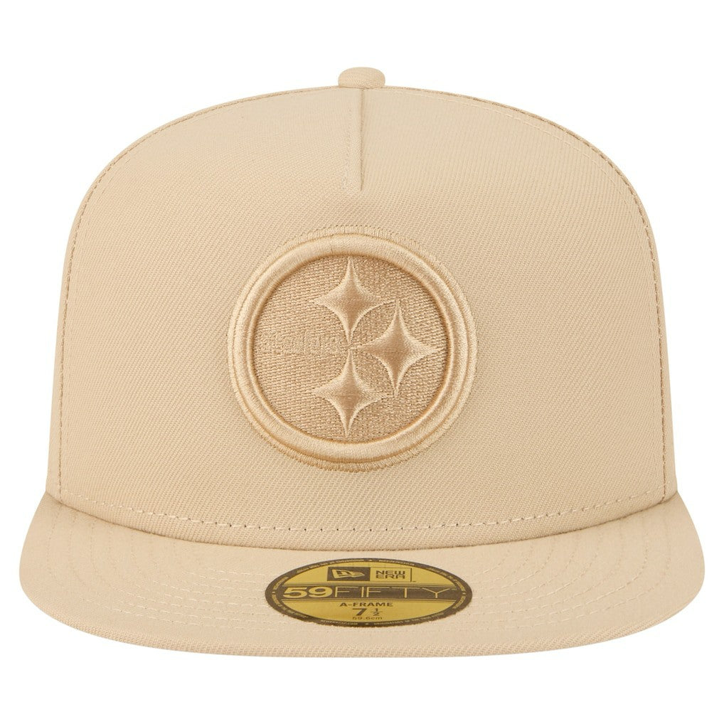 Pittsburgh Steelers New Era Color Pack A-Frame 59FIFTY Fitted Hat - Beige online