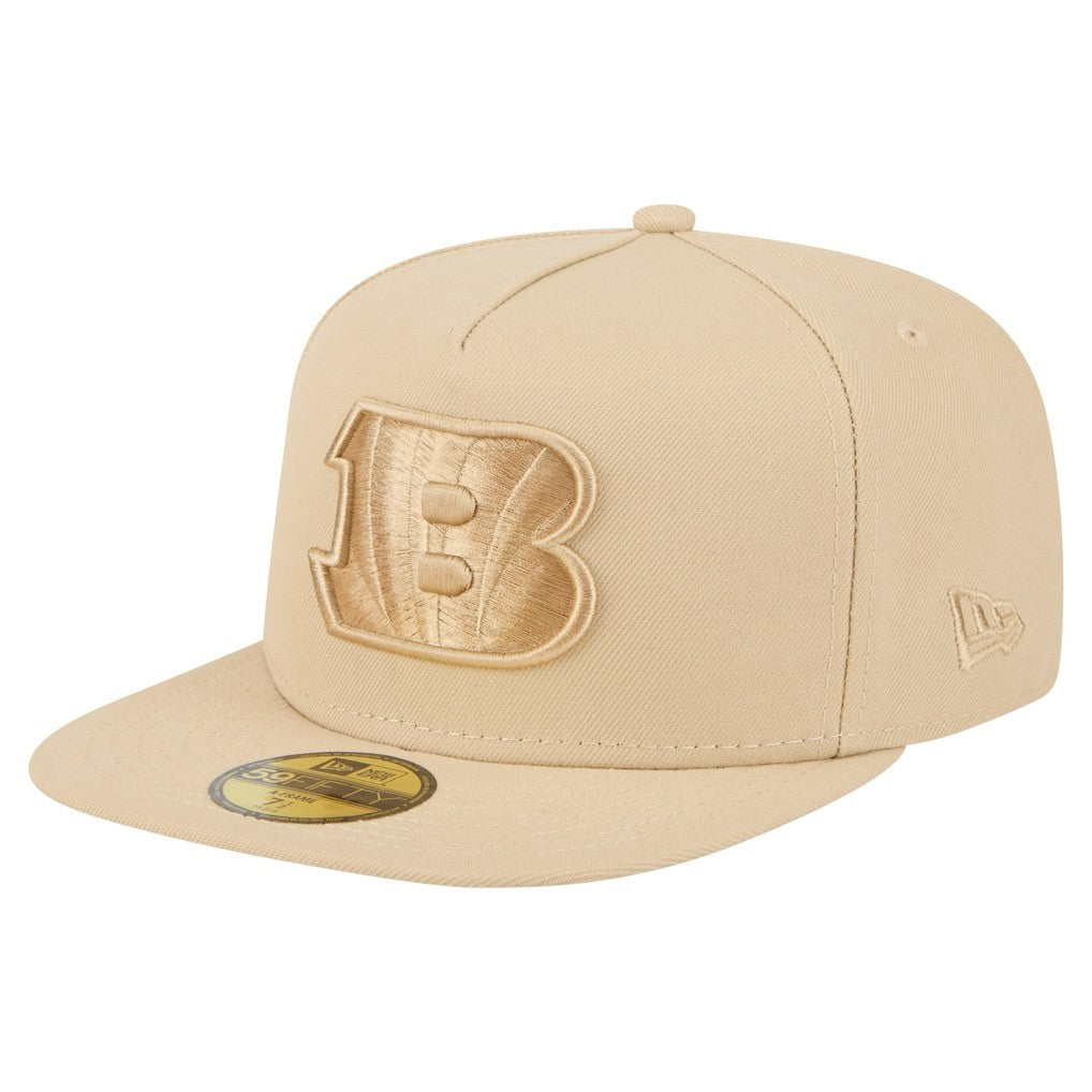 Cincinnati Bengals New Era Color Pack A-Frame 59FIFTY Fitted Hat - Light Beige outlet