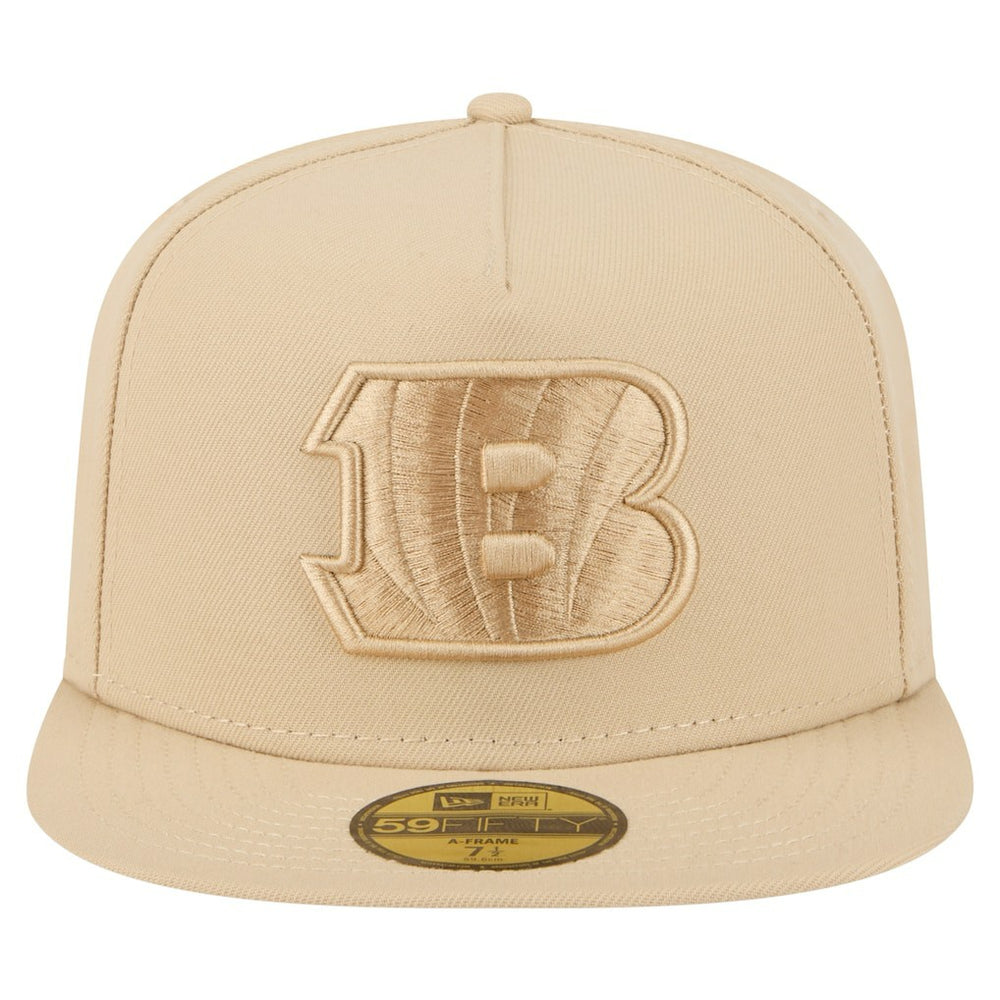 Cincinnati Bengals New Era Color Pack A-Frame 59FIFTY Fitted Hat - Light Beige outlet