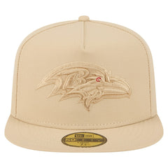 Baltimore Ravens New Era Color Pack A-Frame 59FIFTY Fitted Hat - Beige discount