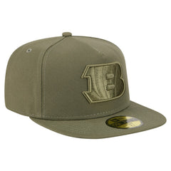Cincinnati Bengals New Era Color Pack A-Frame 59FIFTY Fitted Hat - Olive for sale