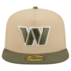 Washington Commanders New Era Color Pack A-Frame 59FIFTY Fitted Hat - Beige/Olive on sale