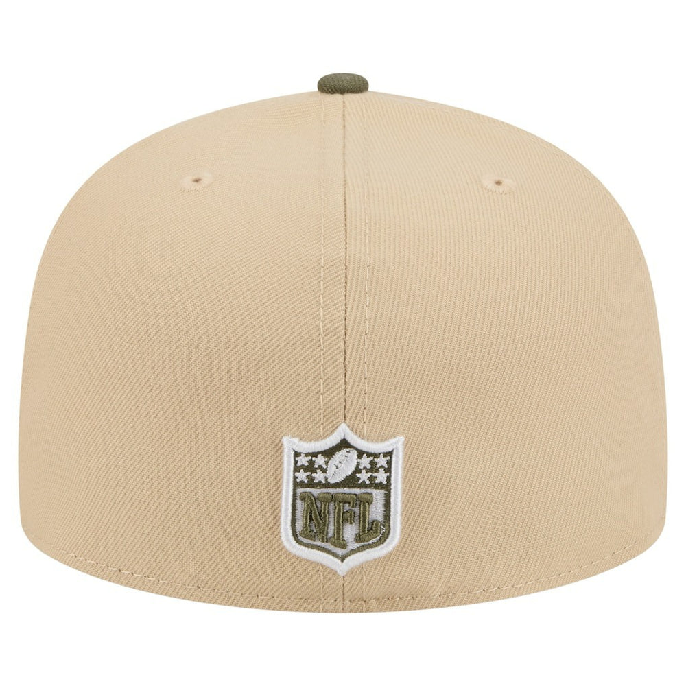 Kansas City Chiefs New Era Color Pack A-Frame 59FIFTY Fitted Hat - Light Beige/Olive on sale