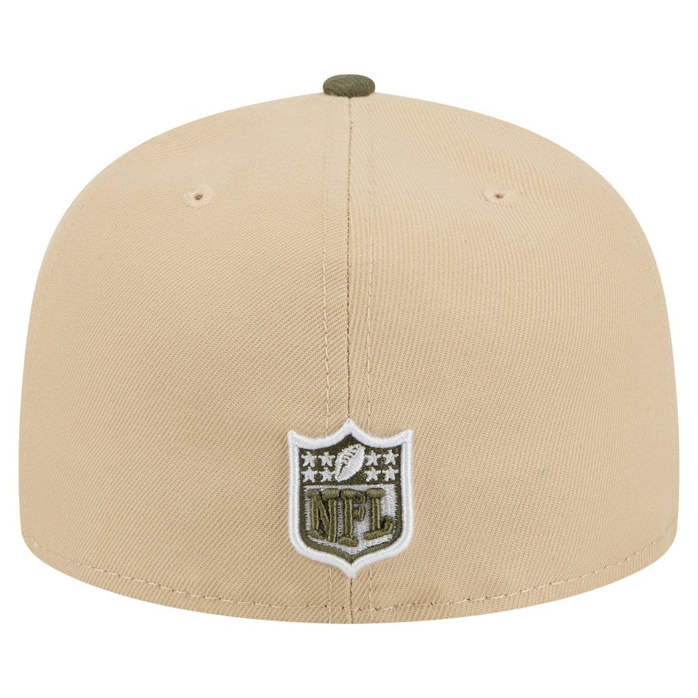 Detroit Lions New Era Color Pack A-Frame 59FIFTY Fitted Hat - Beige/Olive online
