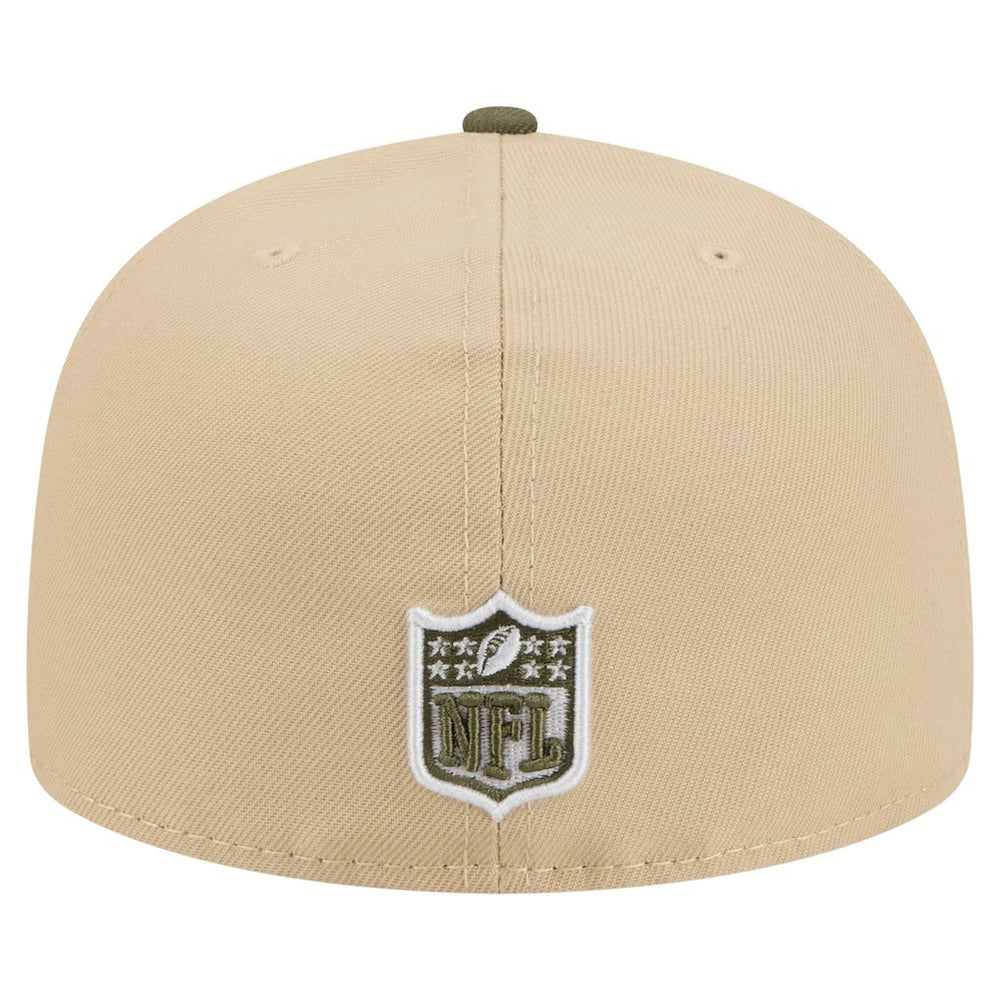 Cleveland Browns New Era Color Pack A-Frame 59FIFTY Fitted Hat - Beige/Olive cheap
