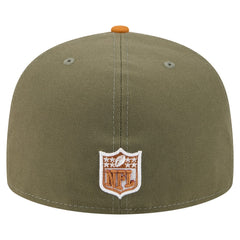 Green Bay Packers New Era Color Pack A-Frame 59FIFTY Fitted Hat - Olive/Brown sale