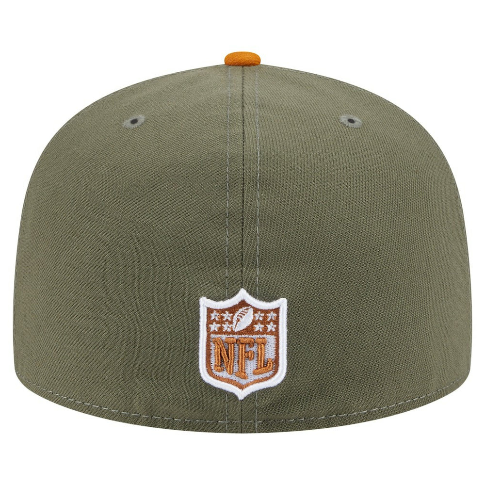 Detroit Lions New Era Color Pack A-Frame 59FIFTY Fitted Hat - Olive/Brown sale