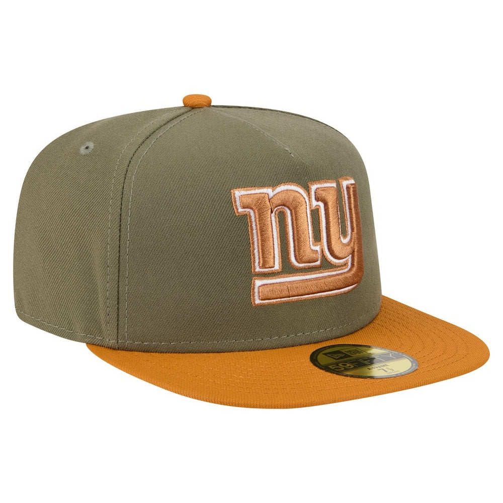 New York Giants New Era Color Pack A-Frame 59FIFTY Fitted Hat - Olive/Brown for sale