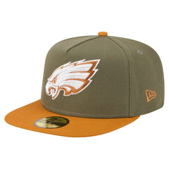 Philadelphia Eagles New Era Color Pack A-Frame 59FIFTY Fitted Hat - Olive/Brown online