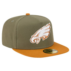 Philadelphia Eagles New Era Color Pack A-Frame 59FIFTY Fitted Hat - Olive/Brown online