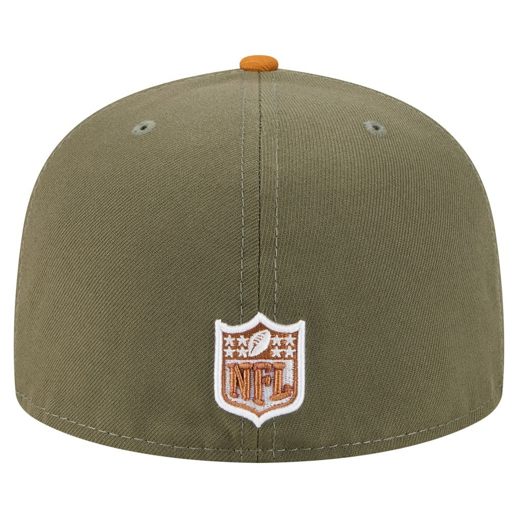 Pittsburgh Steelers New Era Color Pack A-Frame 59FIFTY Fitted Hat - Olive/Brown on sale